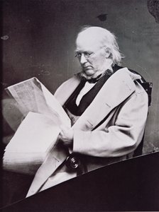 Horace Greeley (1811-72) (b/w photo) بواسطة مصور أمريكي
