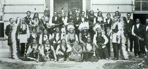 Indian delegation of Sioux leaders in Washington D.C. to protest the violation of the Fort Laramie Treaty of 1868 بواسطة مصور أمريكي