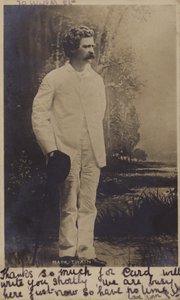 مارك توين (1835-1910) ، كاتب أمريكي بواسطة مصور أمريكي