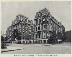 مستشفى Mount Sinai ، Lexington Avenue (b / w photo) بواسطة مصور أمريكي