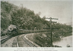 Norfolk & Western Railway, c.1925 (b/w photo) بواسطة مصور أمريكي