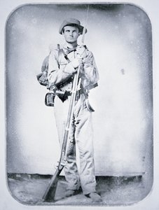 Private Thomas Taylor, Confederate Army Soldier (b/w photo) بواسطة مصور أمريكي