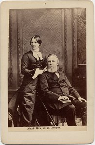 رذرفورد بيرشارد هايس (1822-1893) ، الرئيس التاسع عشر للولايات المتحدة الأمريكية ، ولوسي وير ويب هايز (1831-1889) ، زوجته (صورة زخرفية) بواسطة مصور أمريكي