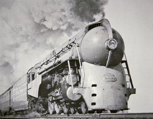 `` Empire State Express '' لنظام نيويورك المركزي في عام 1938 (صورة b / w) بواسطة مصور أمريكي