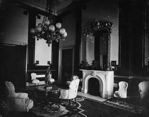 داخل البيت الأبيض ، الغرفة الخضراء القديمة ، دراسة الرؤساء ، 1860-1880 بواسطة مصور أمريكي