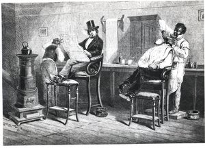 متجر ريتشموند للحلاقين ، 1861 بواسطة المدرسة الأمريكية