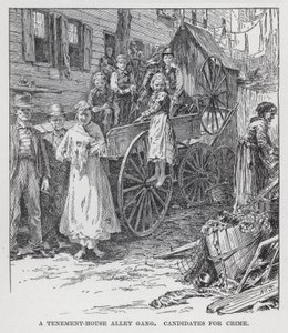 A Tenement-House Alley Gang ، المرشحون للجريمة (litho) بواسطة المدرسة الأمريكية