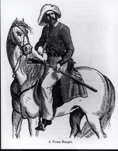 حارس تكساس ، رسم توضيحي من "التاريخ المصور للمكسيك والحرب المكسيكية" بقلم جون فروست ، 1848 بواسطة المدرسة الأمريكية