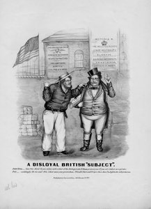 موضوع بريطاني خائن ، نشرته Currier & Ives ، New York ، c.1862 بواسطة المدرسة الأمريكية