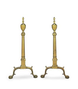 زوج من Chippendale andirons ، فيلادلفيا أو نيويورك ، 1780-1800 بواسطة المدرسة الأمريكية