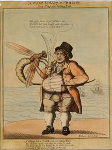 دبور يأخذ فروليك ، 1813 (حفر يدوي اللون) بواسطة American School