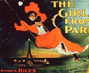 إعلان عن فيلم The Girl from Paris للمخرج إدوارد إي. رايس (لون ليثو) بواسطة المدرسة الأمريكية
