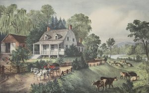 American Homestead - الصيف ، حانة. 1868 ، كورير وإيفز بواسطة المدرسة الأمريكية