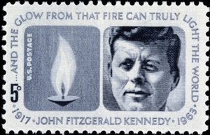 American stamp on John Fitzgerald Kennedy بواسطة المدرسة الأمريكية