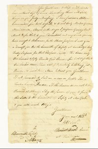 أرنولد بنديكت (1741-1801)، جنرال بالجيش القاري، خائن. خطاب توقيعه موقع (quot;بنديكت أرنولد كومر. في تيكونديروجاquot;) إلى لجنة السلامة في ألباني، تيكونديروجا، 22 مايو 1775 (قلم وحبر على ورق) بواسطة المدرسة الأمريكية