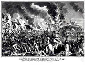 معركة مولينو ديل ري ، حارب 8 سبتمبر 1847 ، حانة. بواسطة جيمس بيلي ، 1848 (النقش) (صورة بوندو) بواسطة المدرسة الأمريكية