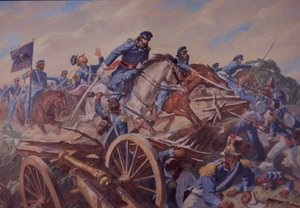 Battle of Resaca de la Palma, Mexican-American War (watercolor on paper) بواسطة المدرسة الأمريكية