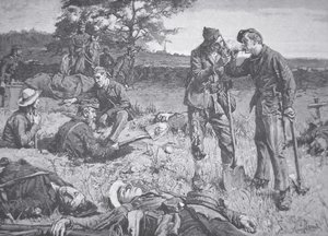 Between the Lines During a Truce (litho) بواسطة المدرسة الأمريكية