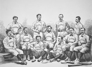 بوسطن ريد سوكس ، الأبطال الوطنيين عام 1874 (نقش) بواسطة المدرسة الأمريكية