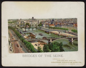 Bridges over the River Seine, Paris, France (chromolitho) بواسطة المدرسة الأمريكية