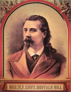 بافالو بيل (1846-1917) 1886 (ليثو ملون) بواسطة المدرسة الأمريكية