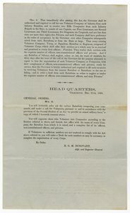 دعوة للمتطوعين بموجب الأمر العام رقم 4 ، 27 ديسمبر 1860