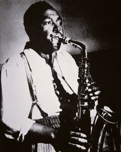 تشارلي باركر (1920-55) (صورة بالأبيض والأسود) بواسطة المدرسة الأمريكية
