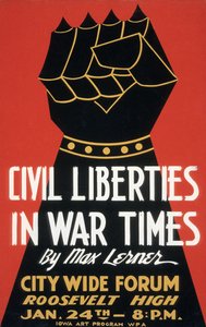 الحريات المدنية في ملصق War Times بواسطة المدرسة الأمريكية