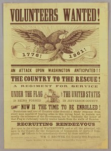 ملصق تجنيد الحرب الأهلية ، 1861 (طباعة)