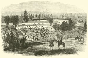 يعمل الكونفدرالية في Hatchers Run ، أغسطس 1864 بواسطة المدرسة الأمريكية