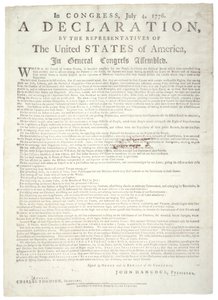 إعلان الاستقلال ، تشارلستون ، طبعه بيتر تيموثي (1725-1782) ، ج 2 أغسطس 1776 بواسطة المدرسة الأمريكية