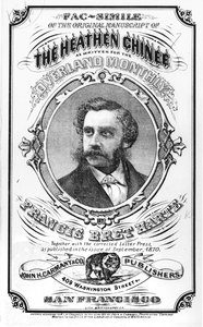 الفاكس من المخطوطة الأصلية لـ "The Heathen Chinee" بقلم فرانسيس بريت هارت (1836-1902) ، من "Overland Monthly" ، 1871 بواسطة المدرسة الأمريكية