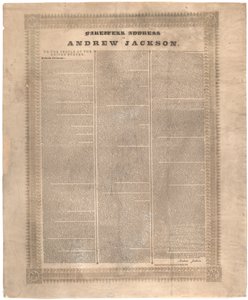 عنوان الوداع لأندرو جاكسون ، 1837 بواسطة المدرسة الأمريكية