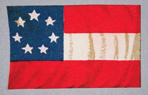 Flag of the Confederate States of America (colour litho) بواسطة المدرسة الأمريكية
