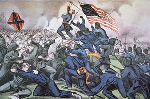 Fort Wagner Stormed by the 54th Massachusetts (Colored) Regiment بواسطة المدرسة الأمريكية