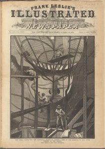 الغلاف الأمامي لصحيفة فرانك ليزلي المصورة ، 23 أكتوبر 1886 بواسطة المدرسة الأمريكية