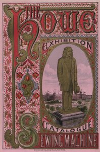 الغلاف الأمامي لكتالوج معرض ماكينة الخياطة ، 1876 بواسطة المدرسة الأمريكية