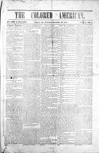 الصفحة الأولى من The Coloured American ، 30 ديسمبر 1865 (مطبوعة) بواسطة المدرسة الأمريكية