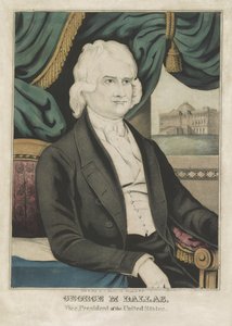 جورج م. دالاس، طُبع. 1844 (طباعة حجرية ملونة) بواسطة المدرسة الأمريكية