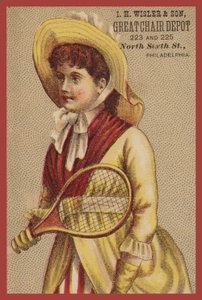الفتاة القابضة Raquet بواسطة المدرسة الأمريكية