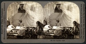 ملاكها الحارس ، c.1899 (صورة مجسمة) بواسطة المدرسة الأمريكية