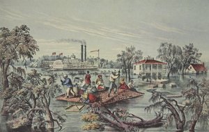 ارتفاع المياه في ميسيسيبي ، حانة. 1868 ، كورير وإيفز بواسطة المدرسة الأمريكية