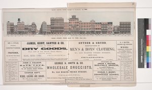 رسم توضيحي من Baxters Panoramic Business Directory لفيلادلفيا ، 1860 بواسطة المدرسة الأمريكية