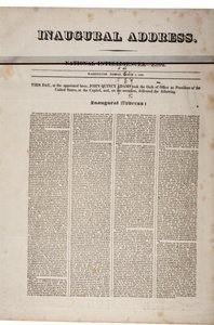 الخطاب الافتتاحي لجون كوينسي آدامز ، 4 مارس 1825 (انظر أيضًا GLC 696060) بواسطة المدرسة الأمريكية