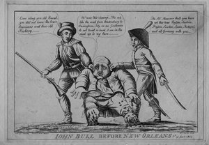 جون بول قبل نيو أورليانز ، 1815 بواسطة المدرسة الأمريكية
