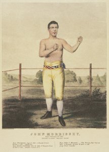 John Morrissey, from a contemporary print (colour litho) بواسطة المدرسة الأمريكية