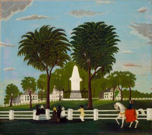 نصب معركة ليكسينغتون ، c.1830 بواسطة المدرسة الأمريكية