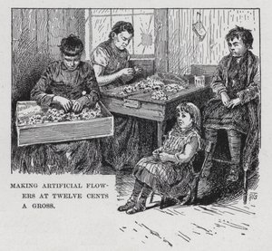 Making Artificial Flowers at Twelve Cents a Gross (litho) بواسطة المدرسة الأمريكية