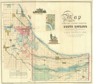خريطة جنوب شيكاغو ، 1871