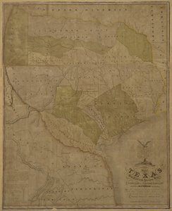 Map of Texas with Parts of the Adjoining States بواسطة المدرسة الأمريكية